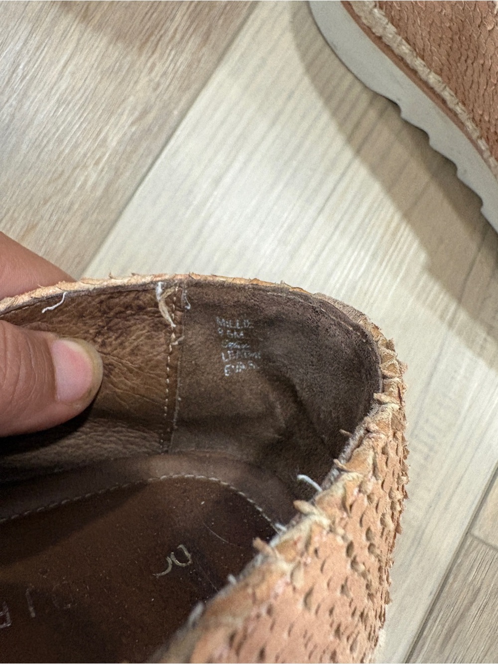 Donald Pliner Millie Slip-On Platform Loafer Textured Mauve Light Peach Pink 9.5 - Picture 6 of 8